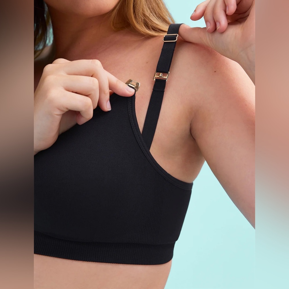 ThirdLove Black Maternity Form Seamless Nursing Bra Bralette Size L